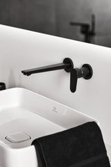 Ideal Standard Cerafine O Wand-Waschtischarmatur 224 mm Silk Black – Einhandhebelmischer