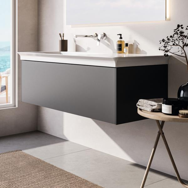 Ideal Standard Möbelwaschtisch La Dolce Vita 1260 mm ohne Hahnloch mit Überlauf, Ablage rechts, Weiß
