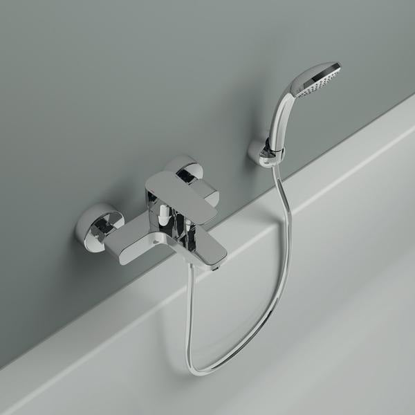IDEAL STANDARD Ceraplan III Badearmatur mit Brause-Set, Ausladung 168 mm, Chrom