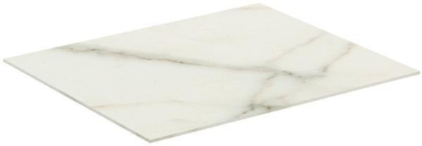 Ideal Standard Conca Waschtischplatte aus Keramik 602x505x6 mm in Marmor Calacatta