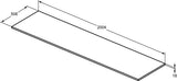 IDEAL STANDARD i.life B Waschtischplatte 2004x506x18mm Coffee Oak ohne Ausschnitt