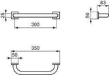 Ideal Standard IOM Cube Wannengriff in Chrom – Wandmontage, 350 mm, verdeckte Befestigung