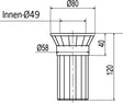 IDEAL STANDARD JADO Ersatzmundglas CRISTAL Perlrand Klarglas für Mundglas