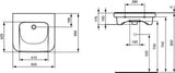 Ideal Standard Contour 21 Waschtisch 600 mm weiß, unterfahrbar, ohne Hahnloch