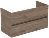 IDEAL STANDARD Möbelpaket Eurovit+ mit Waschtisch 101 cm und Unterschrank 100 cm, 2 Auszüge, Weiß/Hellgrau