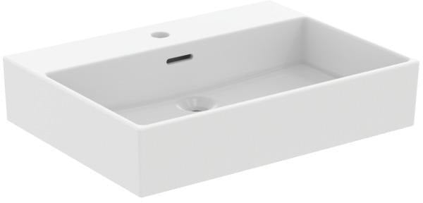 Ideal Standard Waschtisch Extra 615 mm, 1 Hahnloch, mit Überlauf, geschliffen Weiß