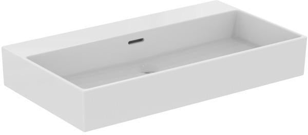 Ideal Standard Extra Aufsatzwaschtisch 815 mm, geschliffen weiß, ohne Hahnloch, mit Überlauf