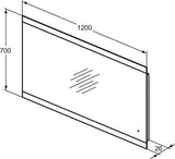 IDEAL STANDARD Mirror&Light Wandspiegel 500x700 mm mit LED-Ambientelicht und Antibeschlagfunktion