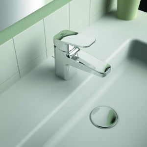 Ideal Standard Ceraplan Waschtischarmatur H60, 99 mm Ausladung, Chrom, mit Ablaufgarnitur