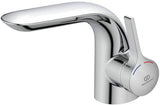 Ideal Standard Melange Waschtischarmatur Chrom 136 mm mit Ablaufgarnitur und flexiblen Schläuchen