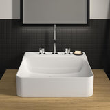 Ideal Standard Conca Aufsatzwaschtisch 500x450x145mm, 3 Hahnlöcher, ohne Überlauf, Weiß