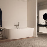 Ideal Standard D-Form-Badewanne Dea 1800x800x610mm weiß für Wandanbindung rechts mit Ablauf