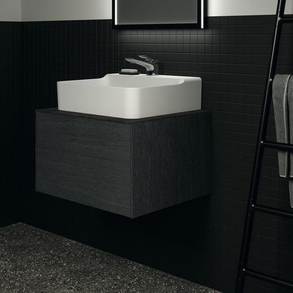 Ideal Standard Conca Waschtischplatte Keramik 602x505x6mm Marmor Noir Desir