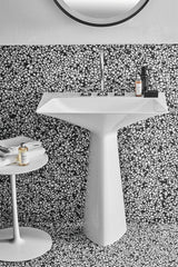 Ideal Standard Säulenwaschtisch Tipo-Z 740x470x900 mm Schwarz mit 3 Hahnlöchern und Überlauf