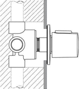 Ideal Standard Ceratherm 100 Mehrwegeventil UP Bausatz 2 Chrom – Aufputz-Montage