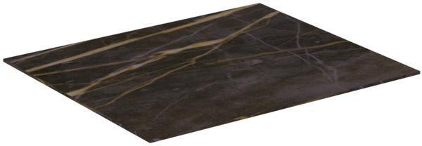 Ideal Standard Conca Waschtischplatte Keramik 602x505x6mm Marmor Noir Desir