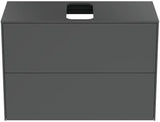 Ideal Standard Conca Waschtischunterschrank Eiche hell 802 mm – 2 Auszüge, Push-Open, wandhängend