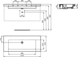 IDEAL STANDARD Extra Möbelwaschtisch 1210x510x150 mm Weiß ohne Hahnloch