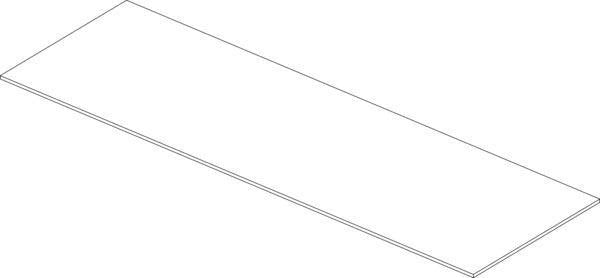 Ideal Standard Waschtischplatte Conca 1587x505 mm Anthrazit ohne Ausschnitt