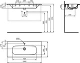 Ideal Standard i.life A Waschtischset 100 cm mit Unterschrank, weiß matt, schwarzer Griff