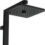 IDEAL STANDARD Duschsystem Ceratwist Alu+ Silk Black mit Kopf- und Handbrause, 2 Ablagen, ohne Armatur
