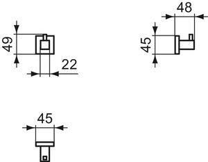 IDEAL STANDARD IOM Cube Handtuchhaken Chrom – Einfachhaken mit verdeckter Befestigung