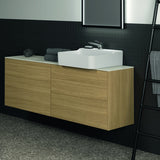 Ideal Standard Waschtischplatte Conca aus Keramik 1587x373x6 mm in Marmor Noir Desir