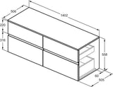 IDEAL STANDARD Finesse Waschtischunterschrank 1402 mm, 4 Auszüge, Greige matt