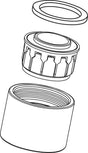 Ideal Standard Alfiere Luftsprudler M22 x 1, 5 l/min, Chrom – Sparsamer Wasserstrahl
