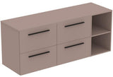 Ideal Standard i.life B Möbel-Set 160 cm – 4 Auszüge, 2 offene Fächer, Gr. Schwarz Weiß matt