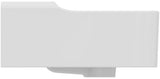 Ideal Standard Handwaschbecken Conca 400x350x165mm, geschliffen, ohne Hahnloch, mit Überlauf, Weiß