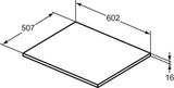 IDEAL STANDARD i.life B Waschtischplatte 602x506x18 mm Carbongrau Matt – Ohne Ausschnitt