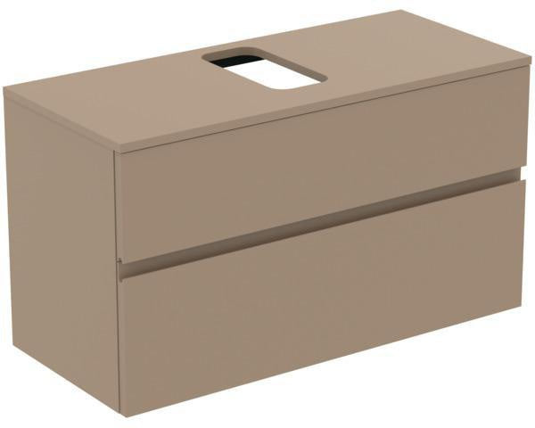 Ideal Standard Finesse Waschtischunterschrank 1002 mm, 2 Auszüge, Greige matt, wandhängend