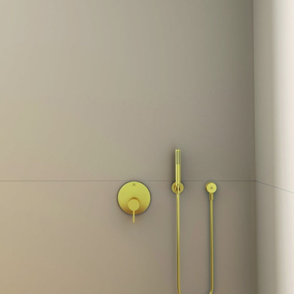 Ideal Standard Idealrain Atelier Stabhandbrause Brushed Gold, 1-Funktion, Antikalk