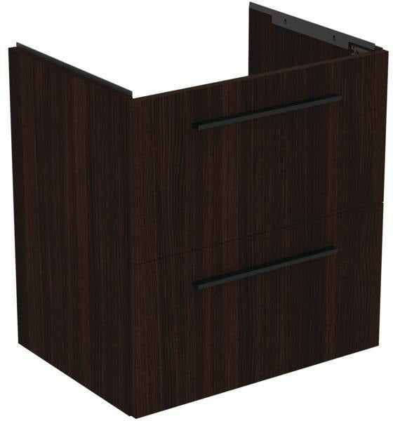 Ideal Standard i.life A Waschtisch-Set 60 cm mit Unterschrank, weiß matt, schwarzer Griff