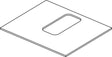 Ideal Standard Conca WT-Platte 602x505 mm Weiß mit mittigem Ausschnitt