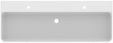 Ideal Standard Conca Doppelwaschtisch 1200 mm, 2 Hahnlöcher, ohne Überlauf, Weiß