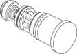 Ideal Standard IS Umschaltung komplett, AP Bade, Chrom – Ersatzteil für Badarmaturen
