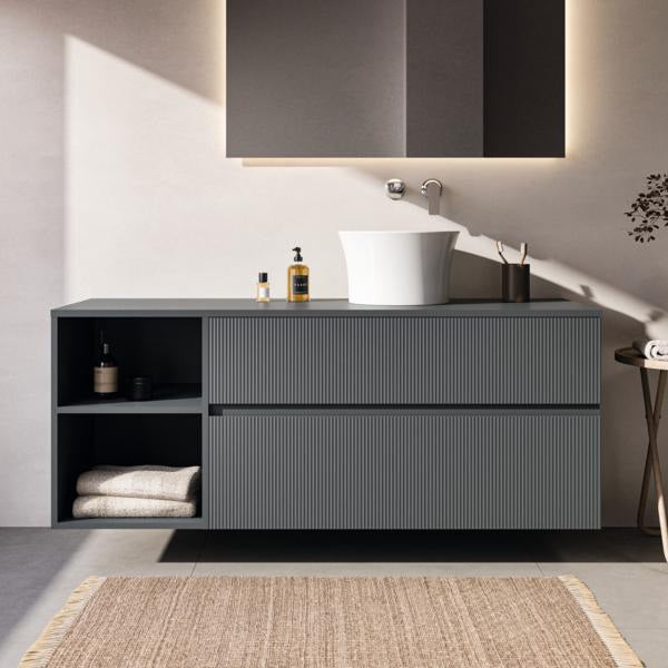 Ideal Standard Finesse Waschtischunterschrank 1402 mm, 2 Auszüge, Greige matt