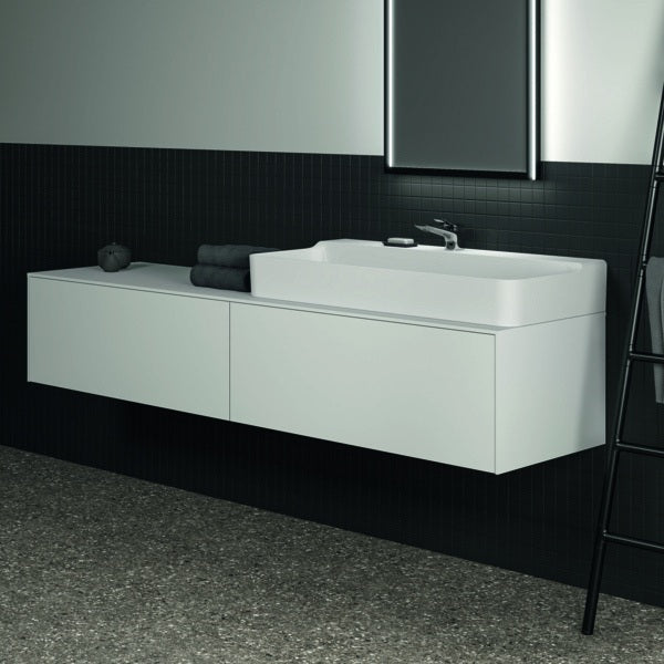 Ideal Standard Conca Aufsatzwaschtisch 1000x450 mm, 1 Hahnloch, ohne Überlauf, Weiß