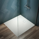Ideal Standard Ultra Flat Evo Quadrat-Brausewanne 1200x1200x35 mm Seidenweiß – StoneTech, Rutschhemmung