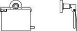 IDEAL STANDARD IOM Papierrollenhalter mit Deckel Chrom, runde Wandmontage, verdeckte Befestigung