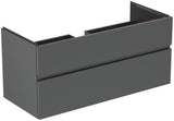 IDEAL STANDARD Finesse Waschtischunterschrank 1200 mm mit 2 Auszügen in Greige Matt – Wandhängend