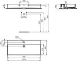 Ideal Standard Waschtisch Extra 1015 mm, 1 Hahnloch, mit Überlauf, geschliffen Weiß