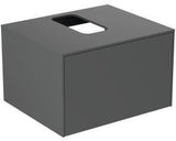 Ideal Standard Conca WT-Unterschrank 602 mm, 1 Auszug, Push-Open, Softclose, Weiß matt