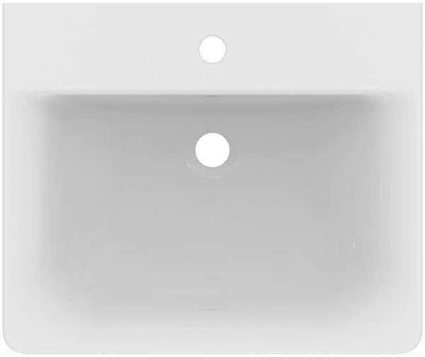Ideal Standard Connect Cube Waschtisch 550x460mm, 1 Hahnloch, mit Überlauf, Weiß