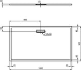IDEAL STANDARD Ultra Flat New Rechteck-Brausewanne 1600x900x25 mm Weiß – bodenebener Einbau