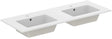 Ideal Standard Möbeldoppelwaschtisch Eurovit 1210x455mm Weiß – 2 Waschplätze, je 1 Hahnloch, mit Überlauf