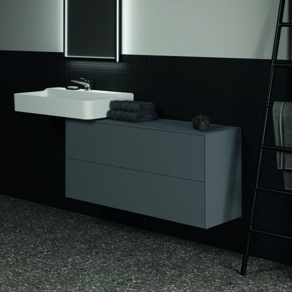 Ideal Standard WT-Unterschrank Conca, 2 Auszüge, ohne Ausschnitt, 1202x373x550 mm, Weiß