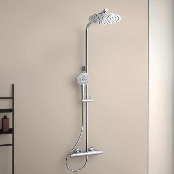 Ideal Standard Ceratherm T50 Duschsystem mit Thermostat & Teleskopfunktion in Chrom